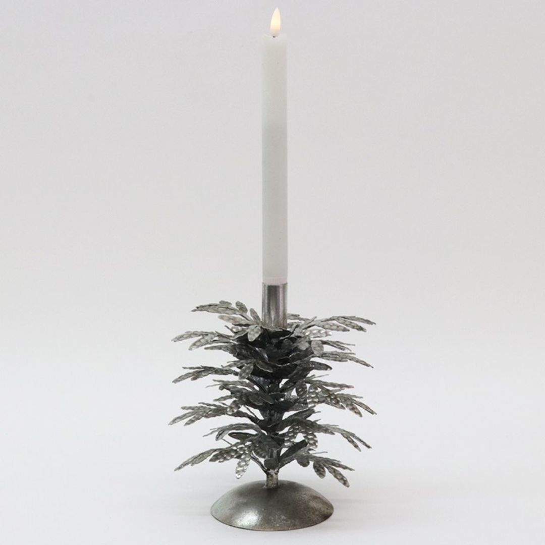 Vienna Single Silver Candleholder - 20cm image 1